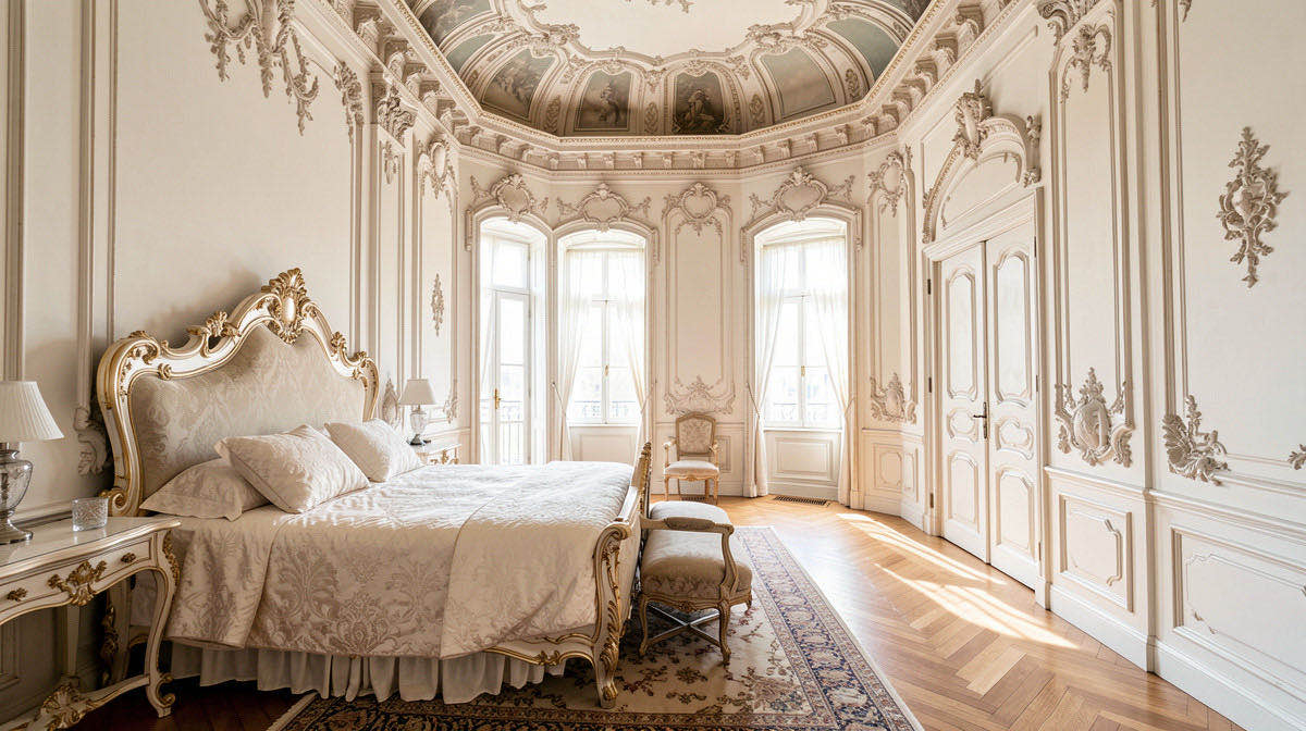 Baroque bedroom — wide