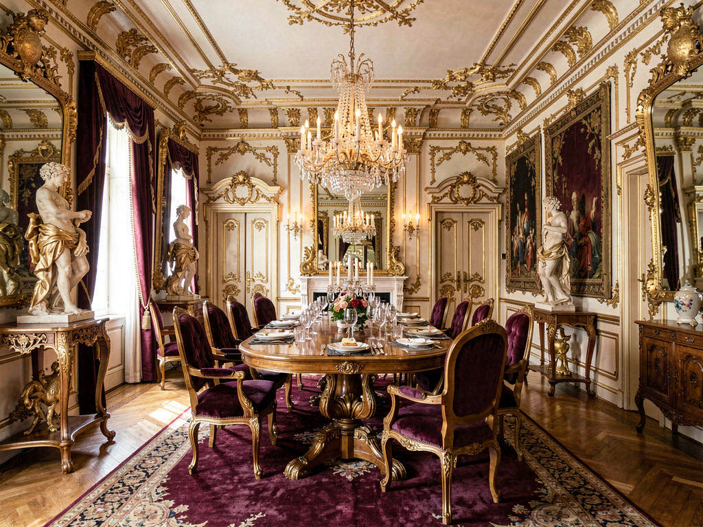 Baroque dining room — room view