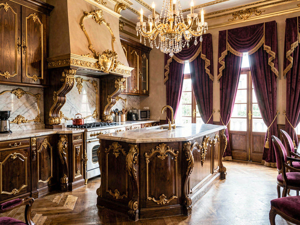 Baroque kitchen — room view