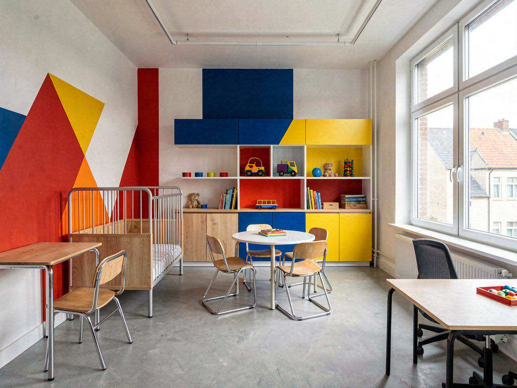 Bauhaus nursery — room view
