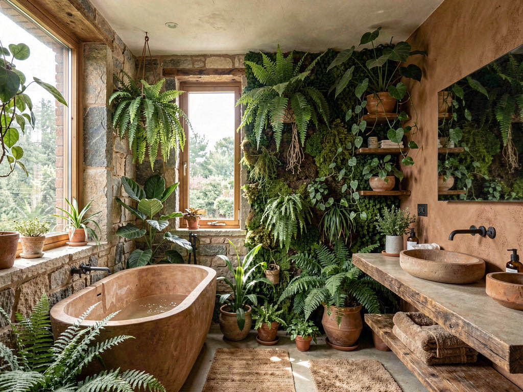 Biophilic bathroom — room view