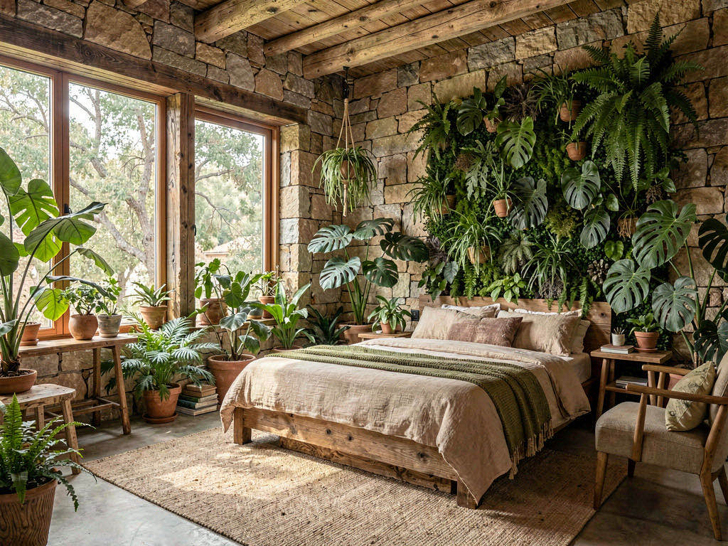 Biophilic bedroom — room view