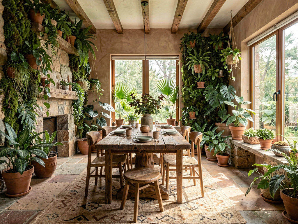 Biophilic dining room — room view