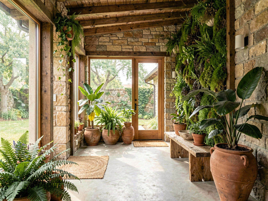 Biophilic entryway — room view