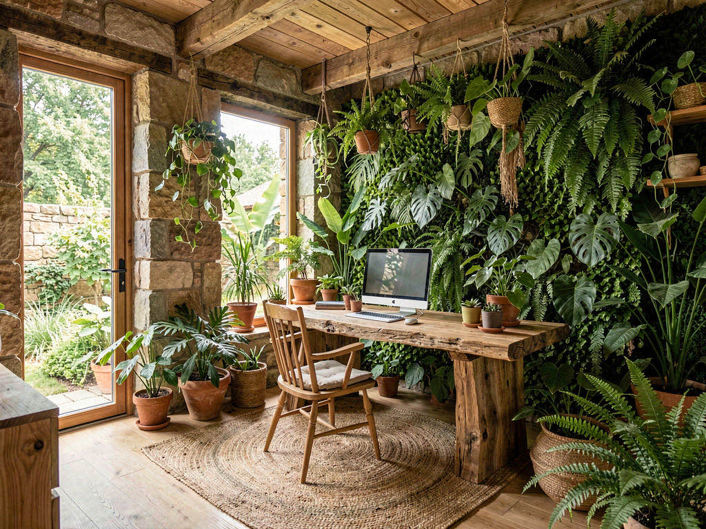 Biophilic home office — room view
