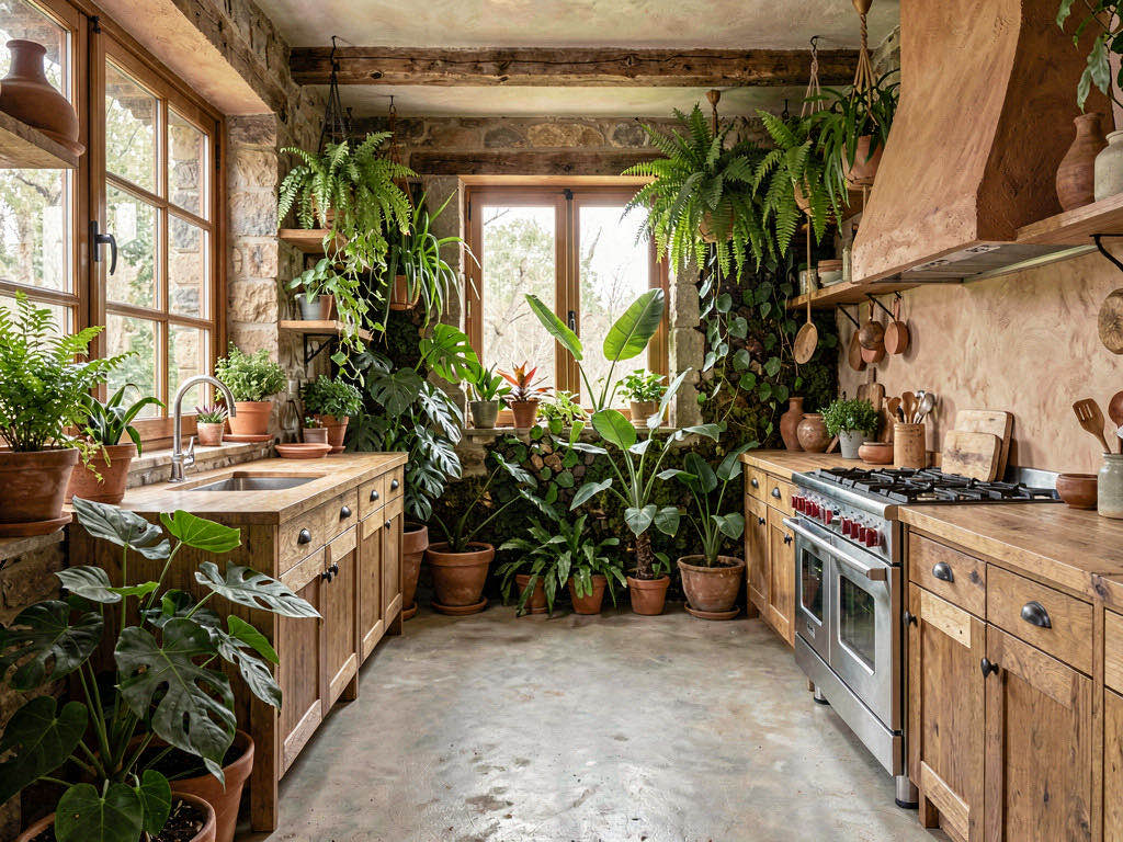 Biophilic kitchen — room view