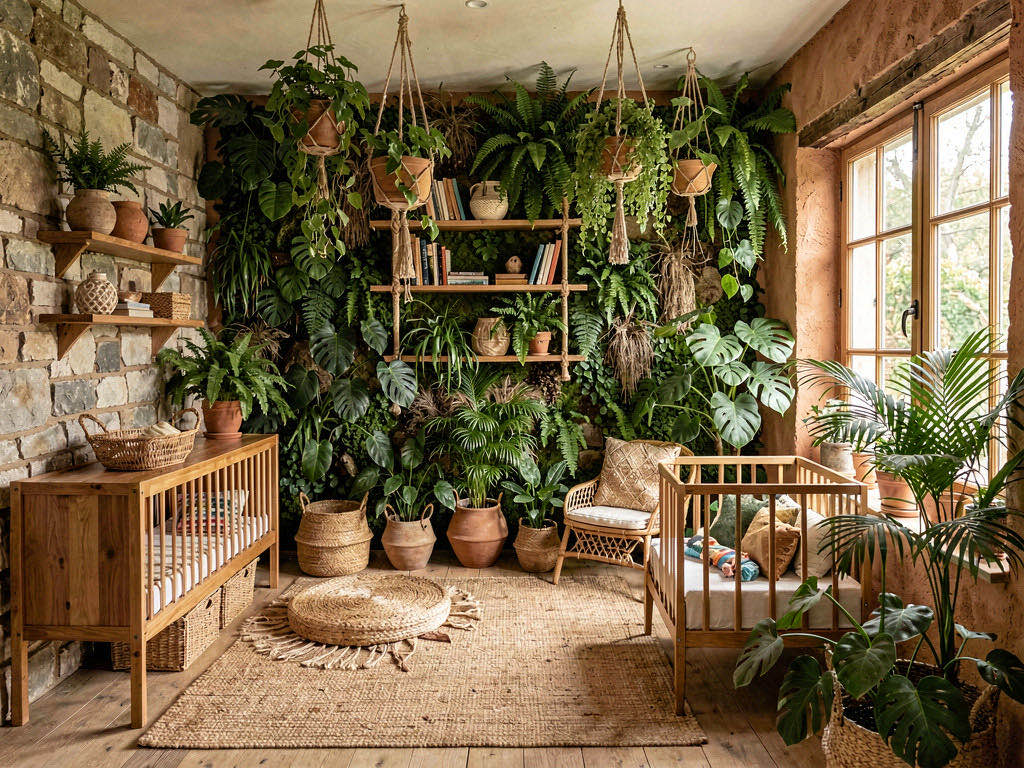 Biophilic nursery — room view