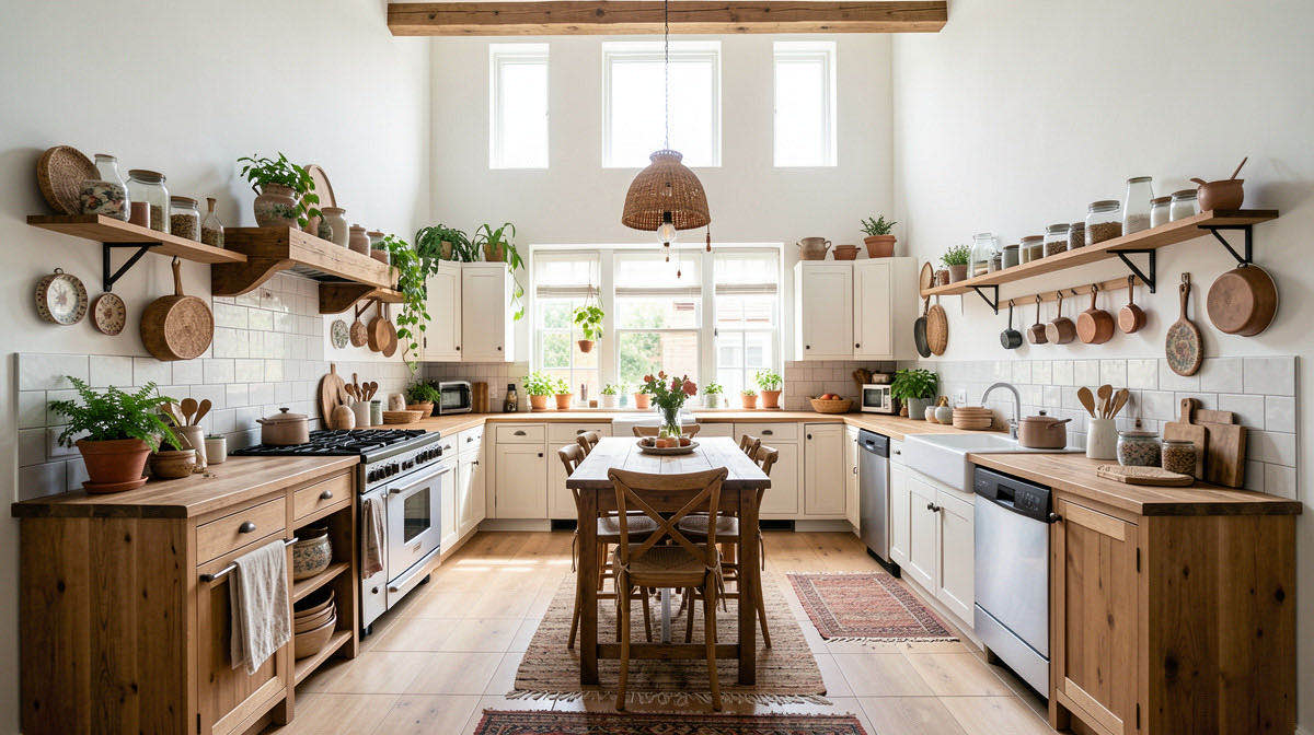 Boho kitchen — wide