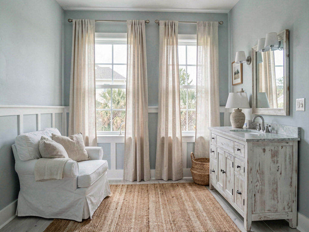 Coastal bathroom — room view