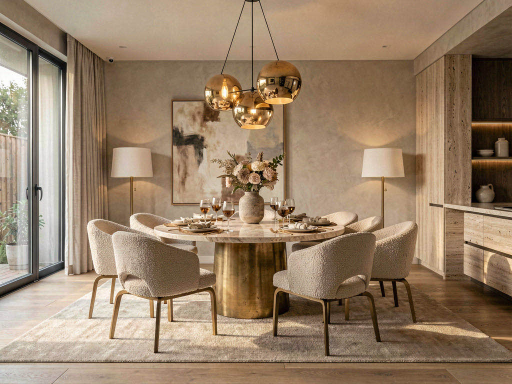 Contemporary dining room — room view