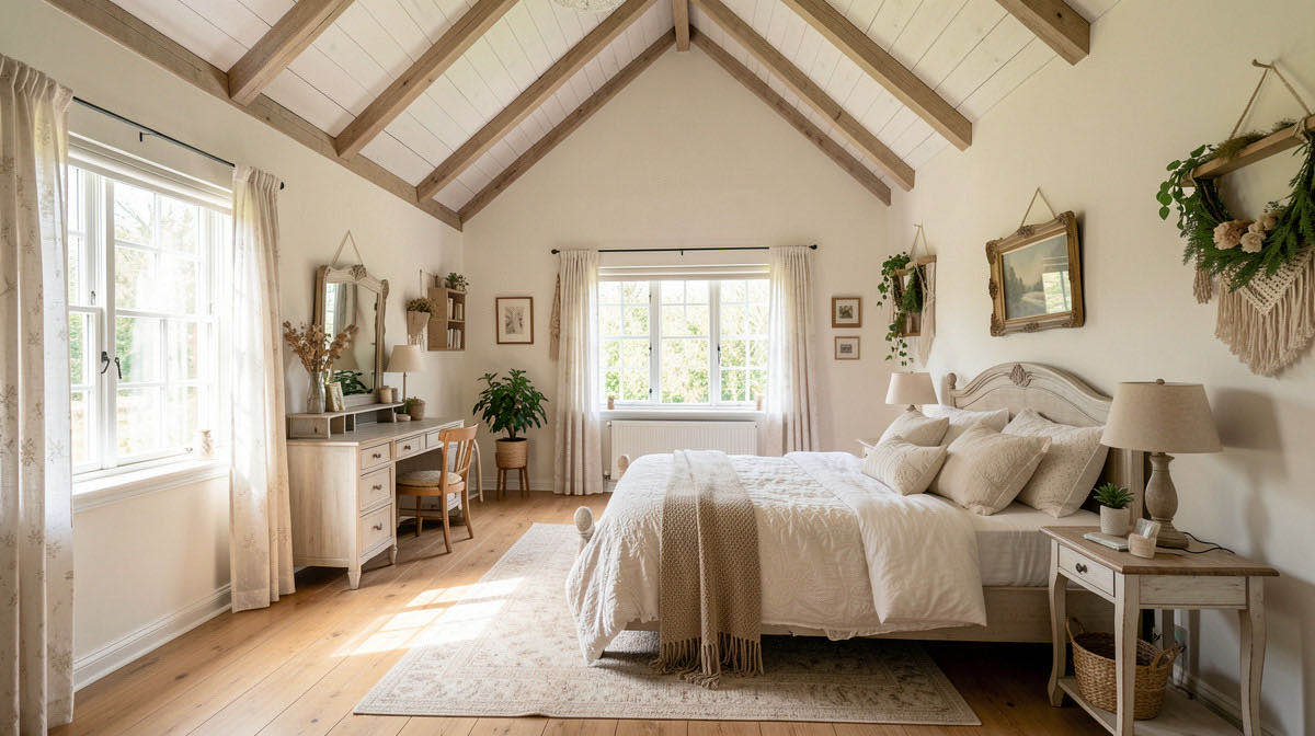 Cottagecore bedroom — wide