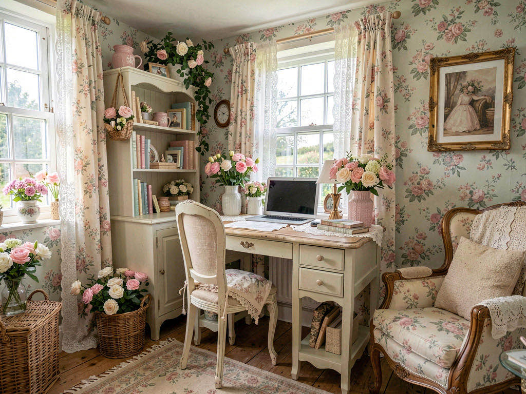 Cottagecore home office — room view