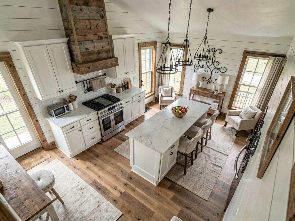 Farmhouse kitchen — overhead