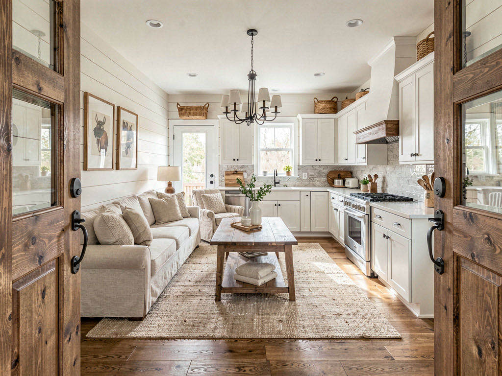 Farmhouse kitchen — wide