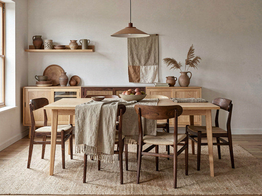 Japandi dining room — room view