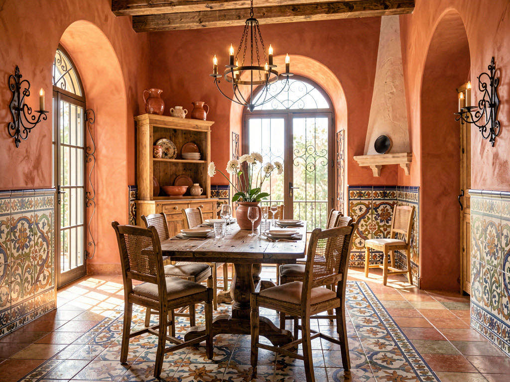 Mediterranean dining room — room view