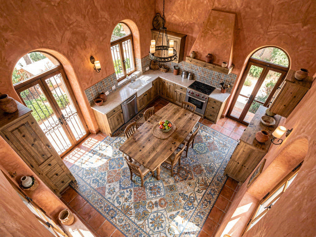 Mediterranean kitchen — overhead