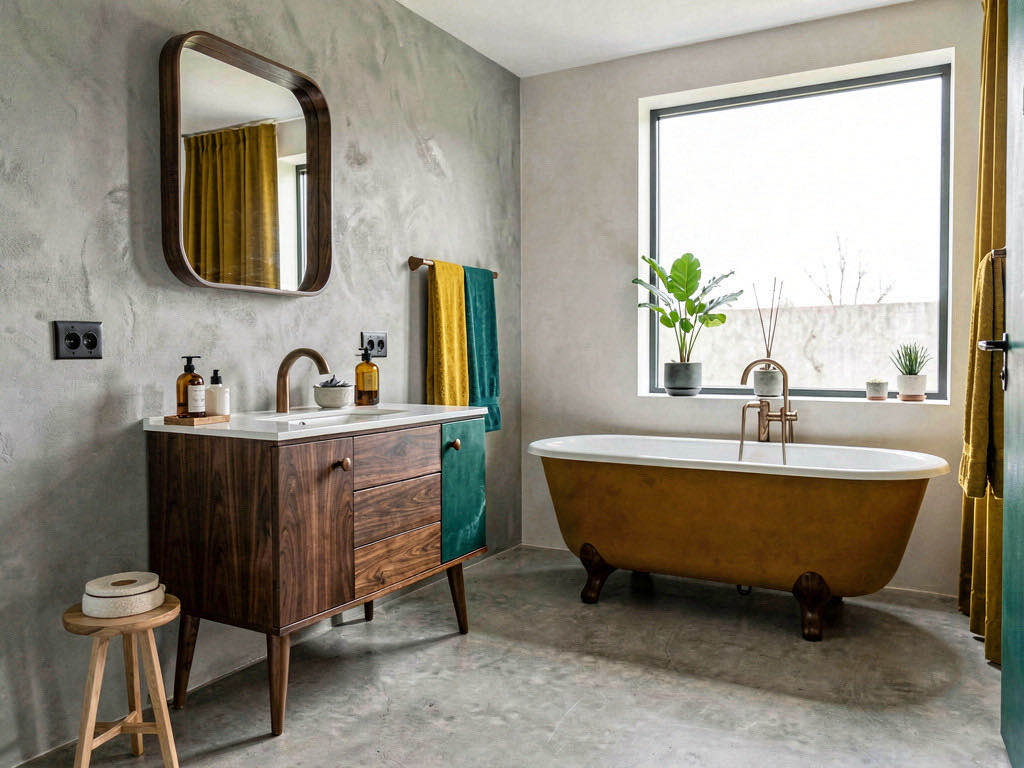 Mid-Century bathroom — room view