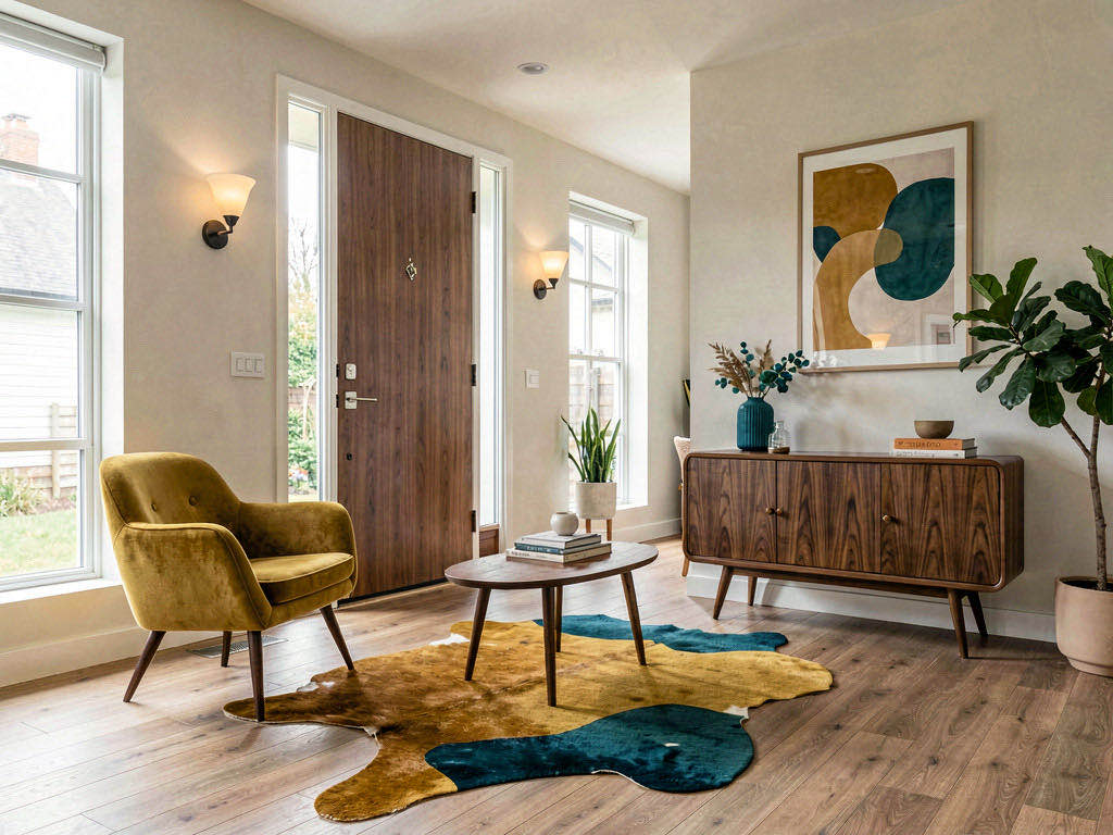 Mid-Century entryway — room view