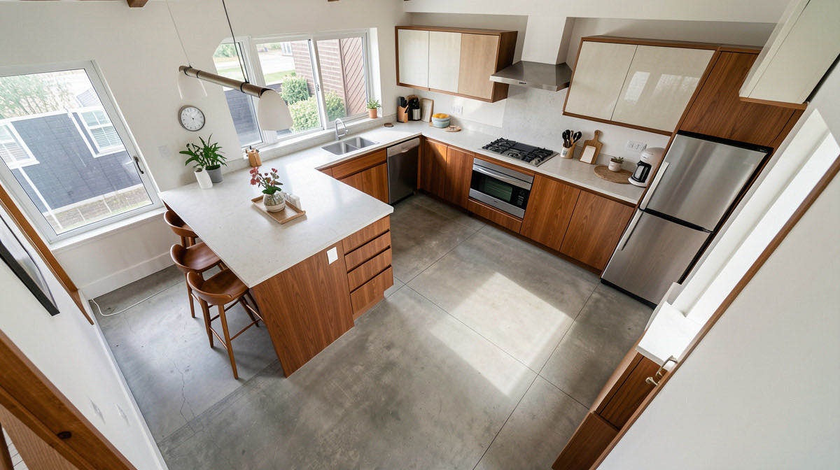 Mid-Century kitchen — overhead