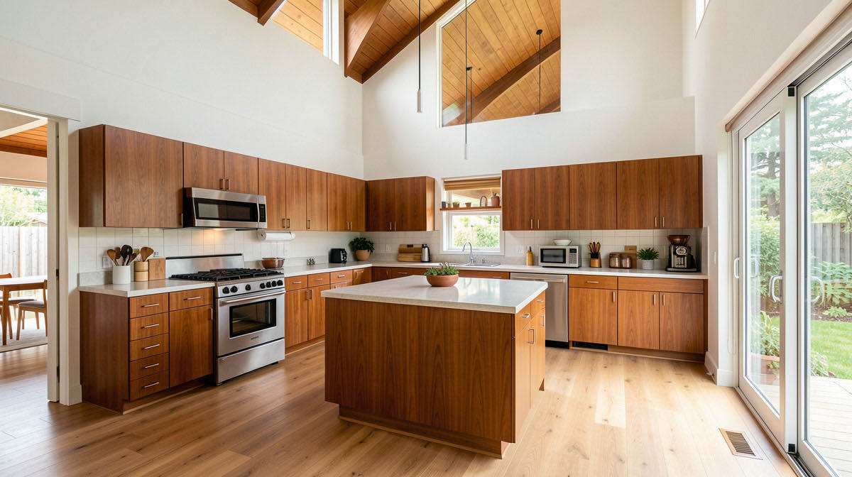 Mid-Century kitchen — wide