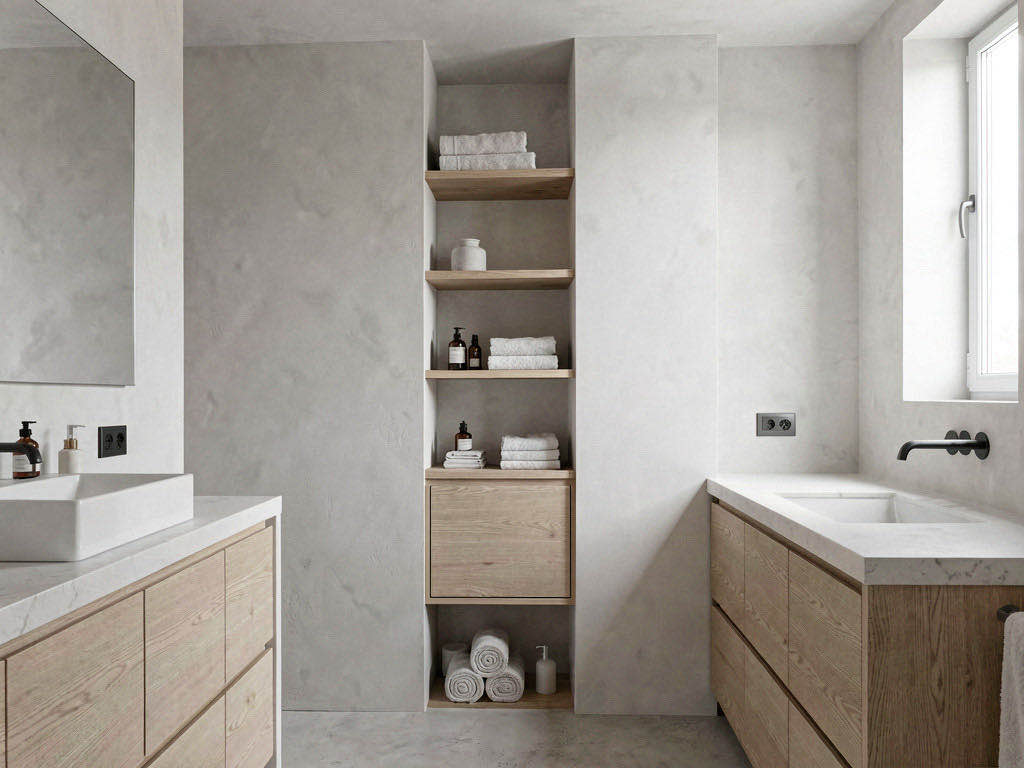 Minimalist bathroom — room view
