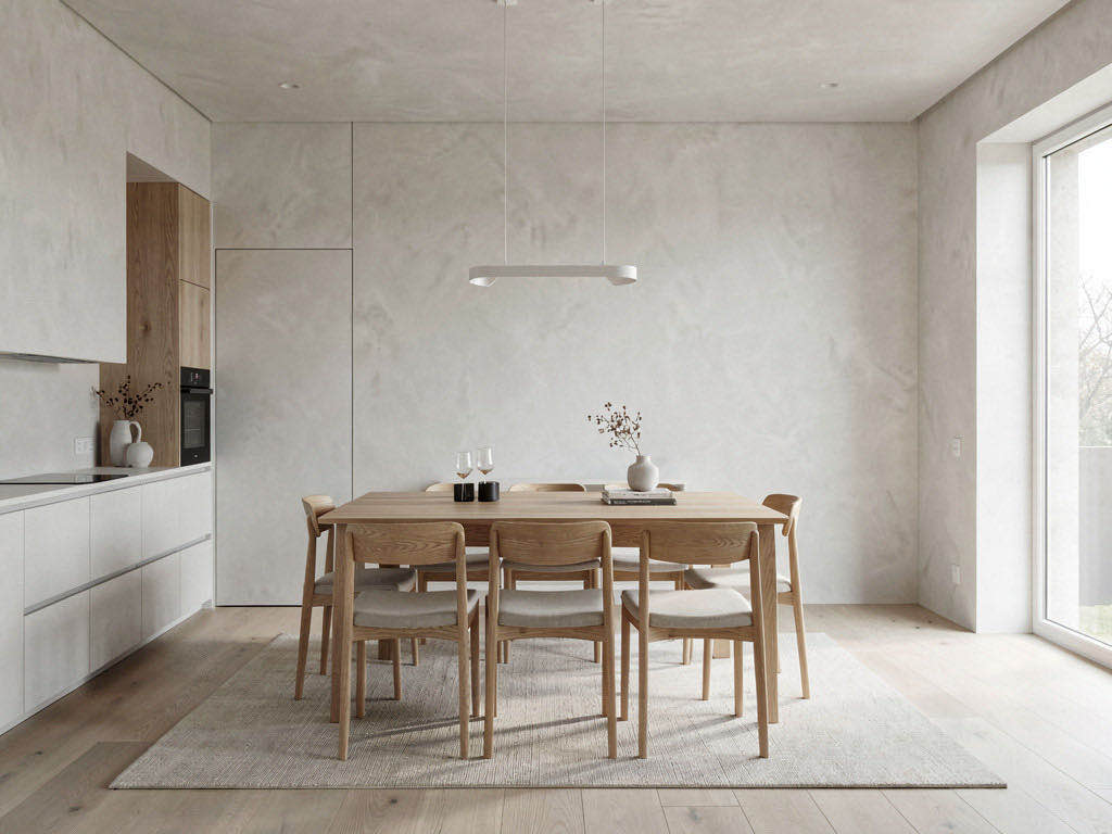Minimalist dining room — room view
