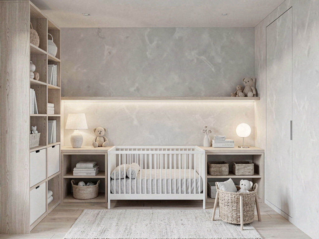 Minimalist nursery — room view
