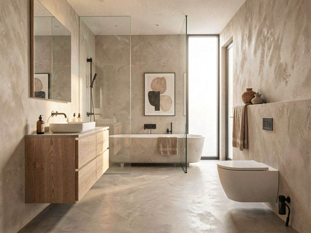 Modern bathroom — room view