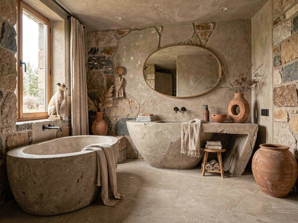 Organic Modern bathroom — room view