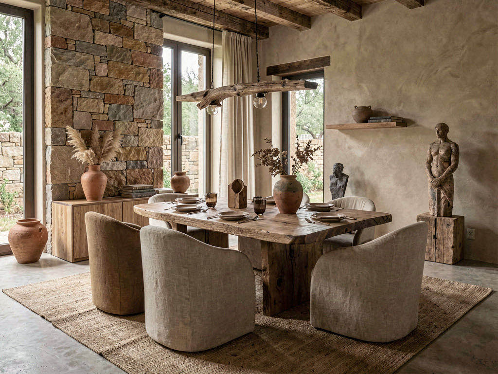 Organic Modern dining room — room view