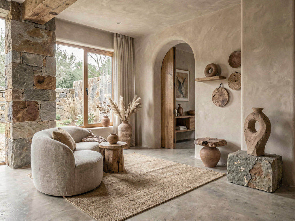 Organic Modern entryway — room view
