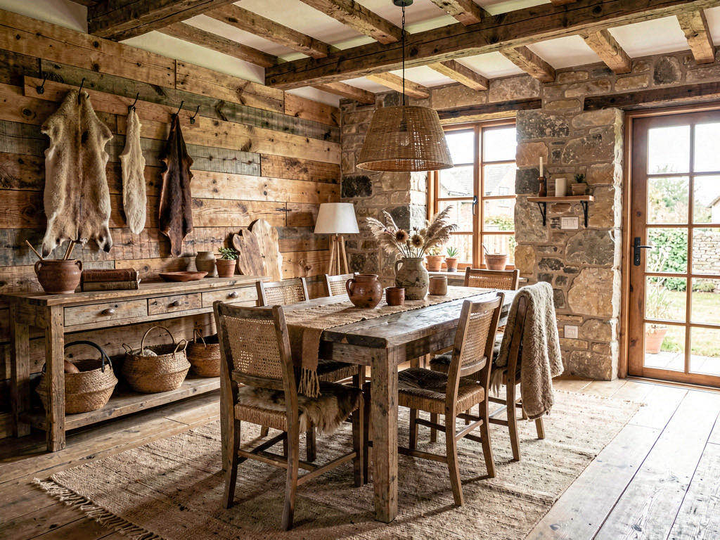 Rustic dining room — room view