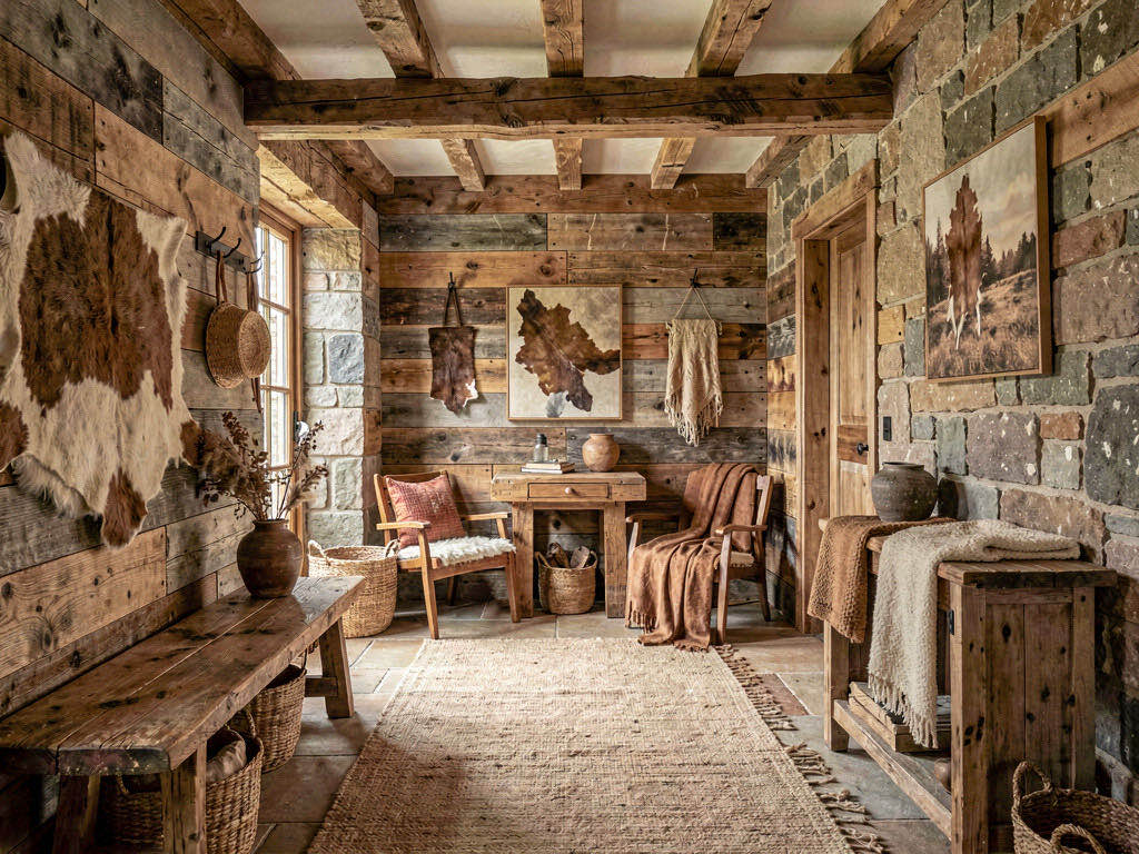 Rustic entryway — room view