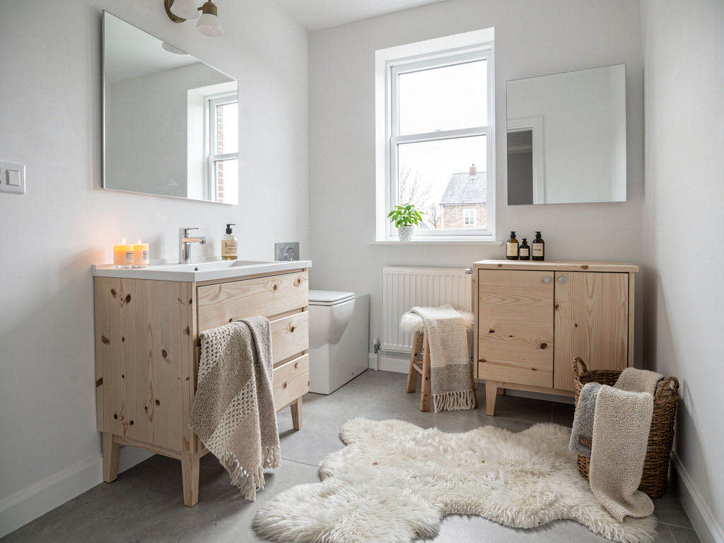 Scandinavian bathroom — room view