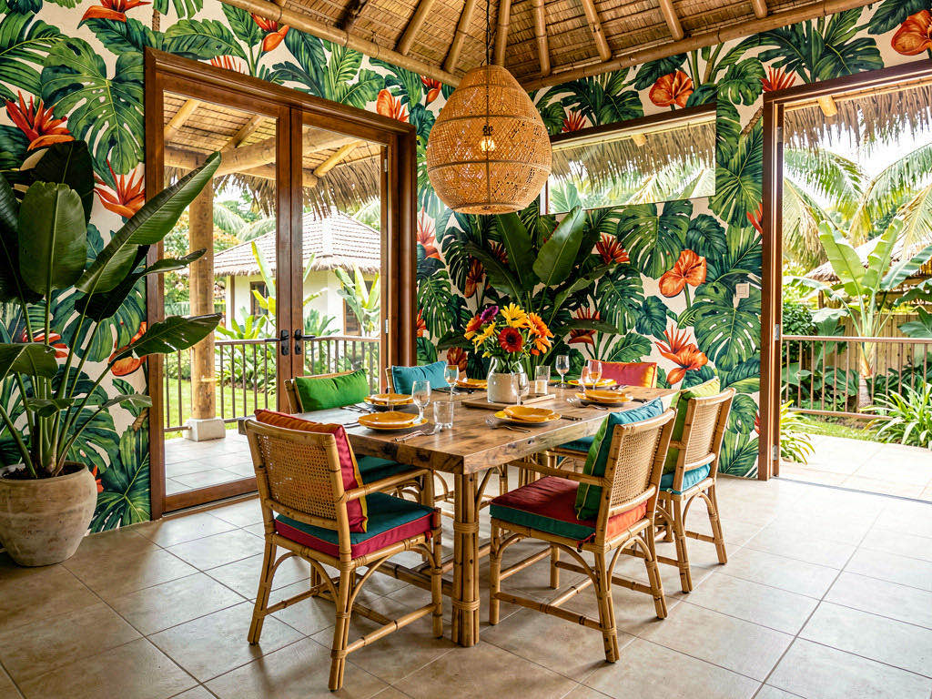 Tropical dining room — room view
