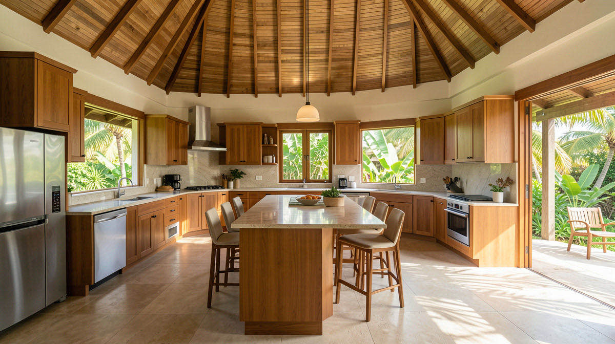 Tropical kitchen — wide