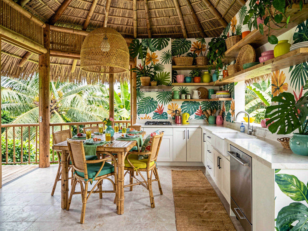 Tropical kitchen — room view