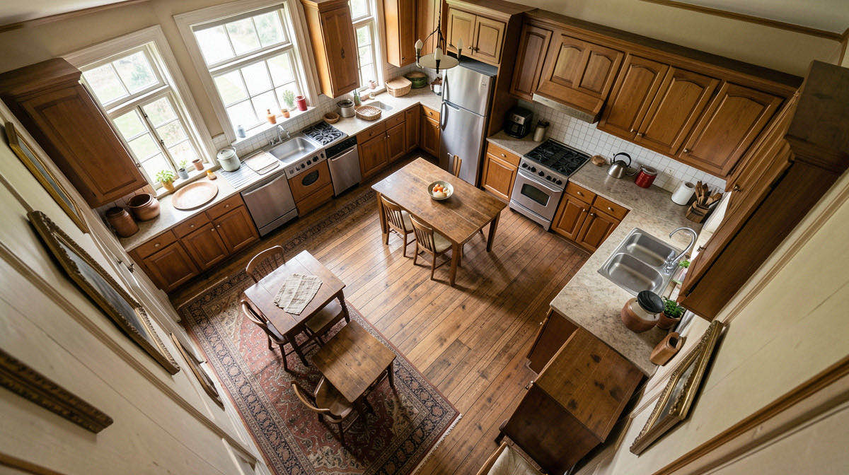 Vintage kitchen — overhead