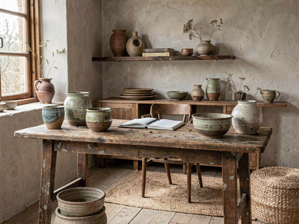 Wabi-Sabi home office — room view