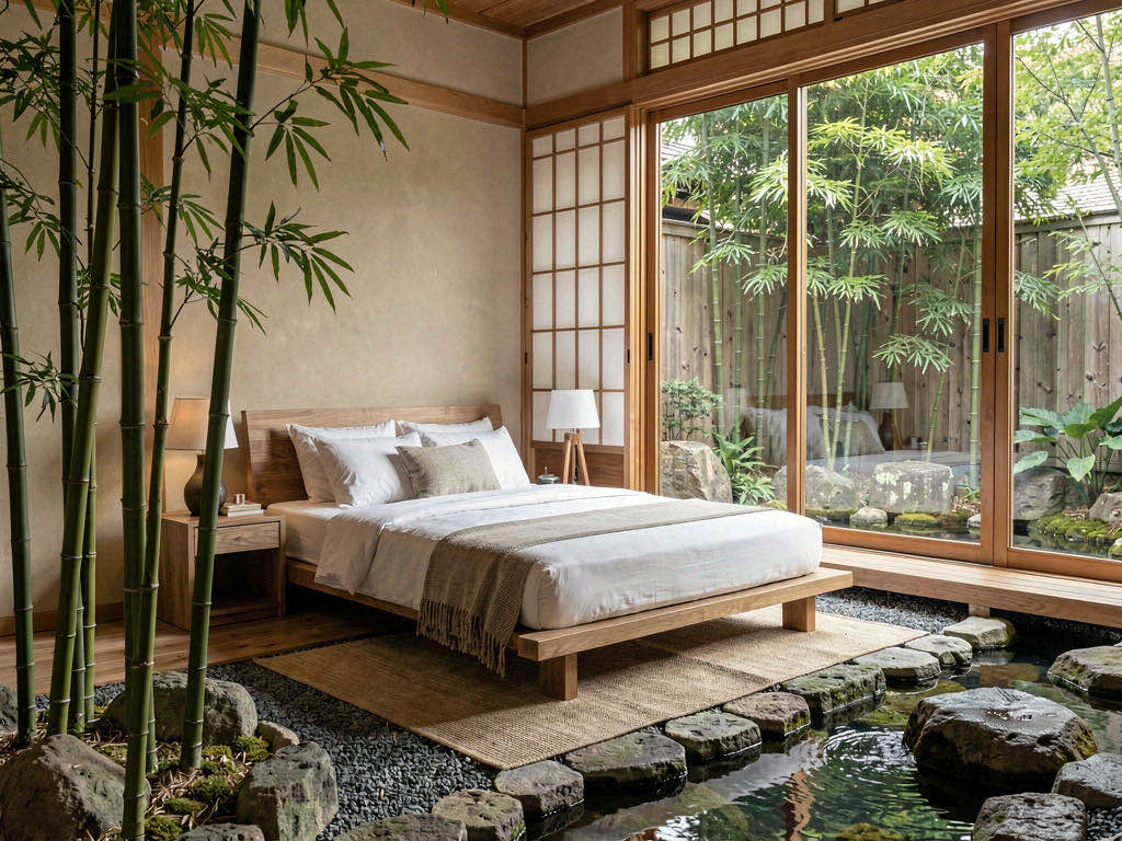 Zen bedroom — room view