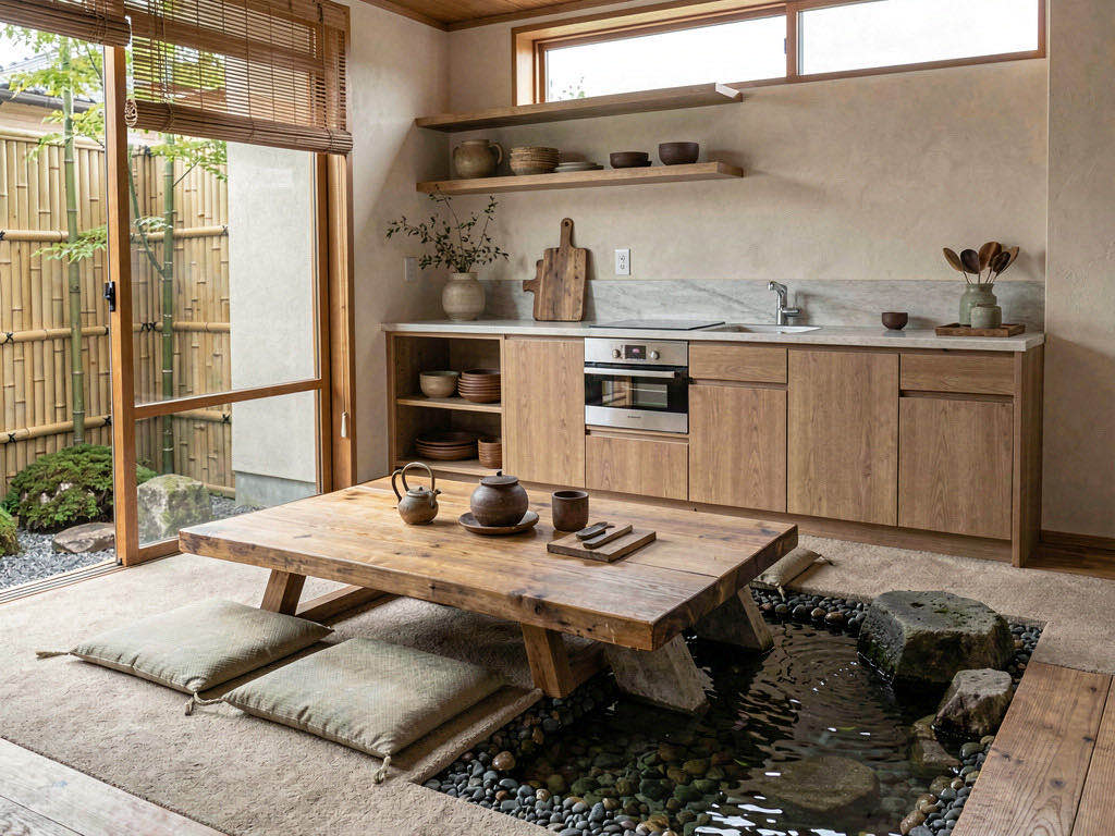 Zen kitchen — room view